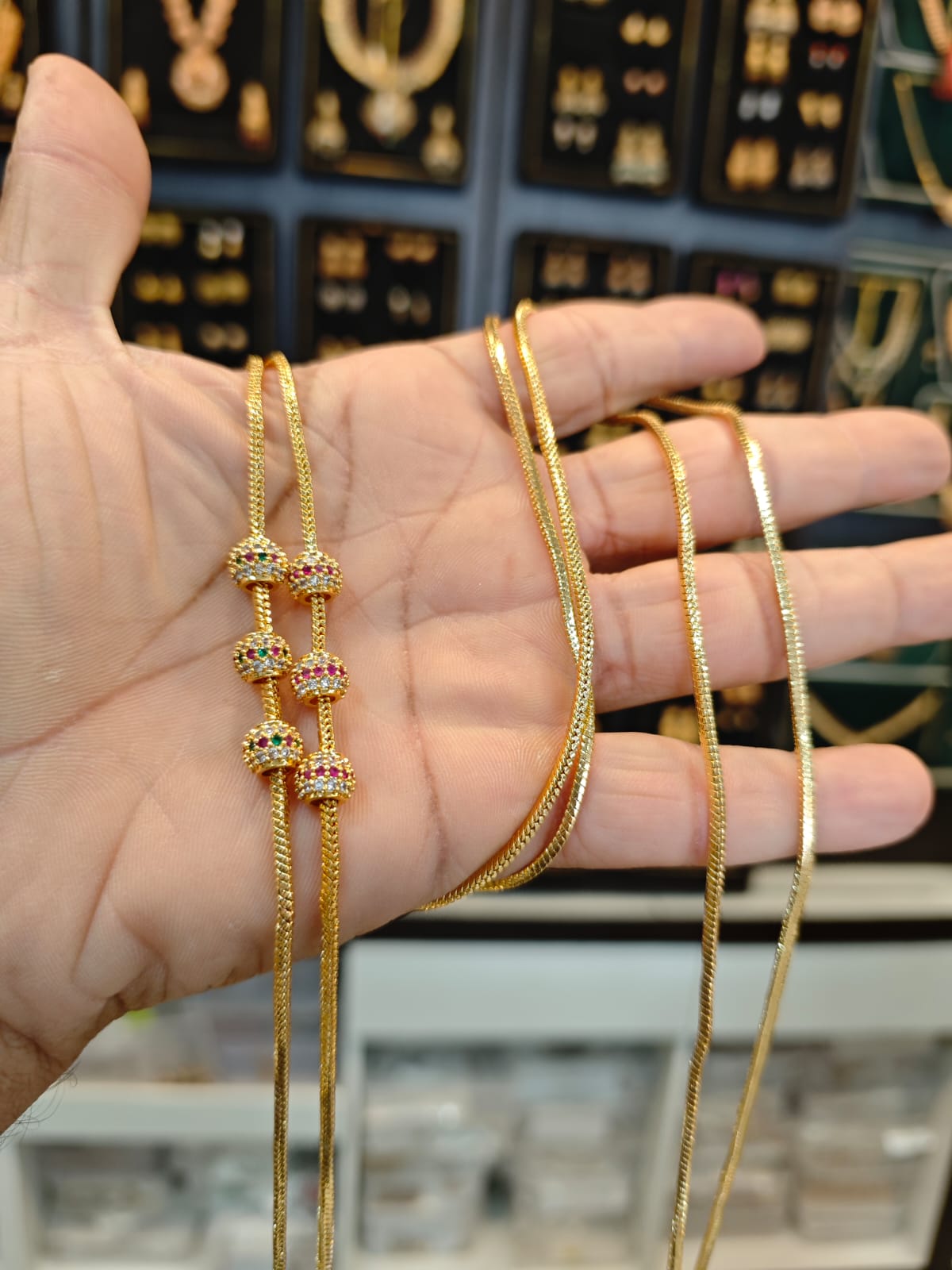 Mangalya Chain Mangalsutra Thadu Designs 1grm Gold Panchaloha