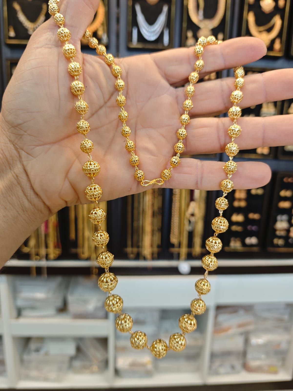 20 Gram Gold Kasu Mala Model 20 Gram Gold Mohan Mala Designs With