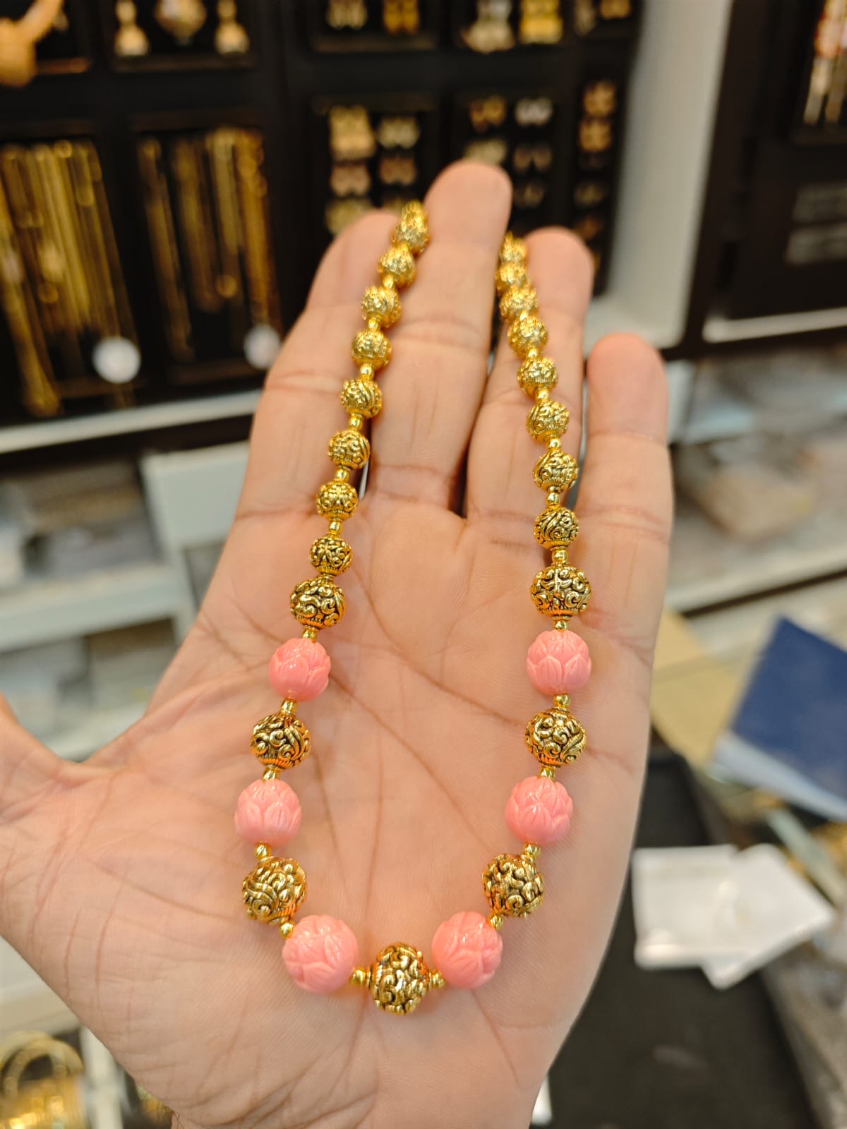 Real gold polish 5 years warranty high quality necklace set.