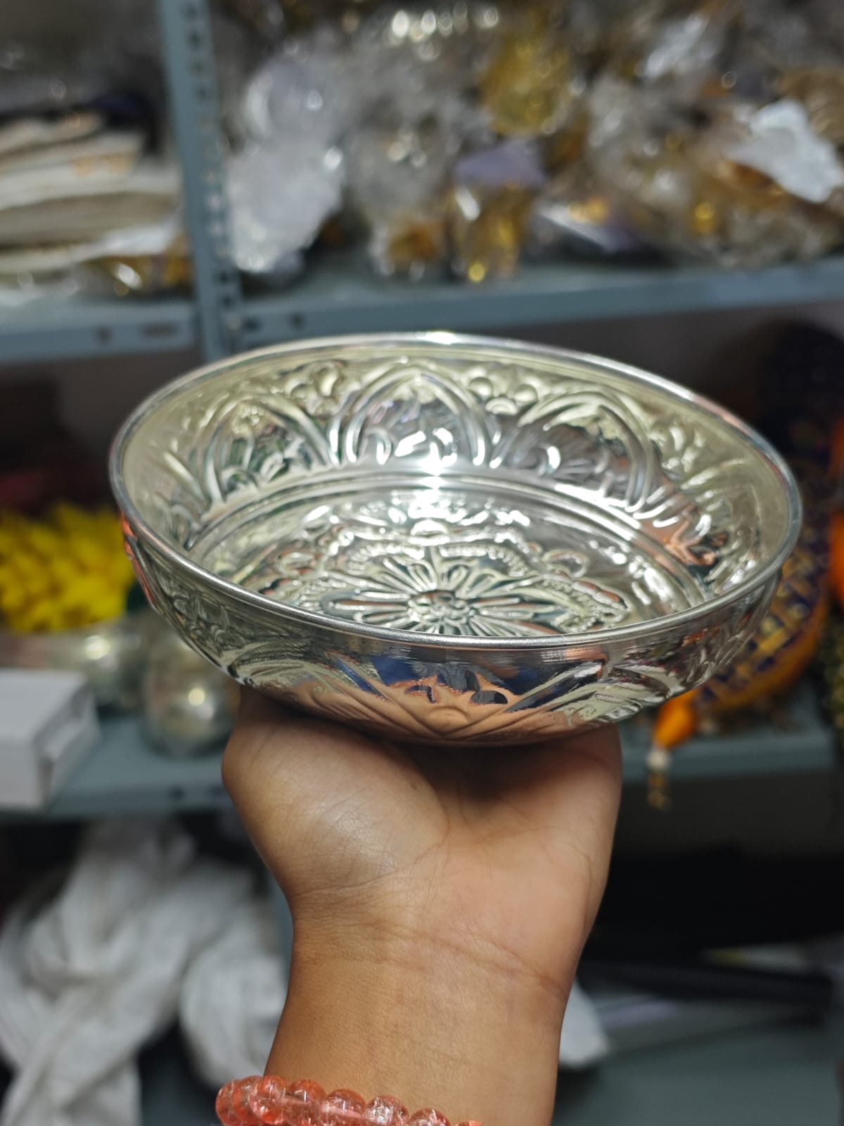 Pure German silver 2 years warranty pooja plate