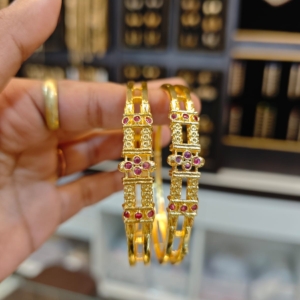 2grm gold polish 2 years warranty bangles set.