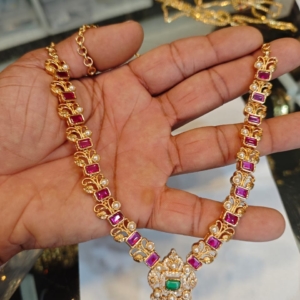Taiwan stones panchaloha gold polish 5 years warranty neacklace set.