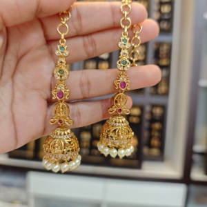 2grm gold polish 2 years warranty maati with jhumka set.